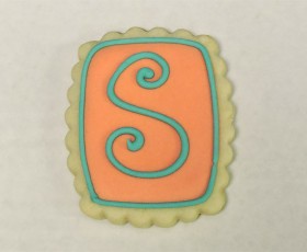 Mini Monogram Scalloped Rectangle